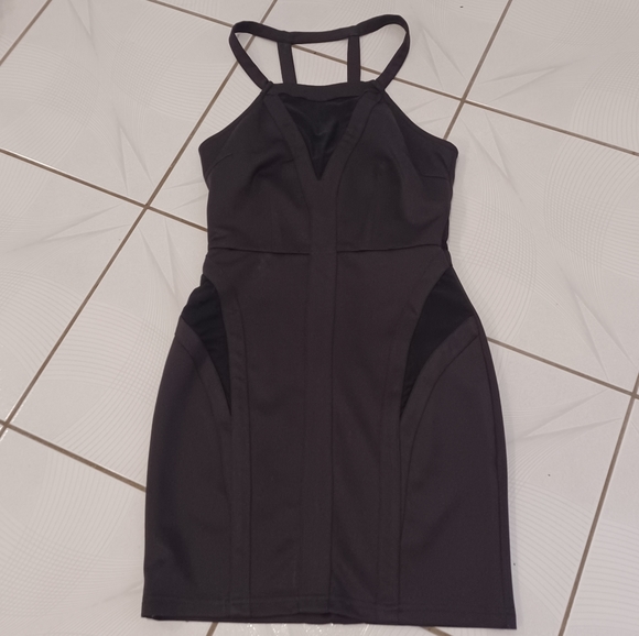 2/$50 Black Dress With Mesh Accents - Size Small - Picture 7 of 11